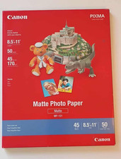 Canon Photo Paper Matte 8.5x11 50 Sheets Inkjet Paper