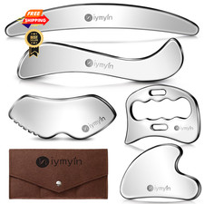 Niymyin 304 Stainless Steel Fascia Gua Sha for IASTM Sore Muscle Silver