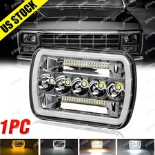 For Chevrolet C10 C20 C30 K10 K20 K30 150W 7x6 inch LED Headlight High Low Beam