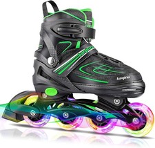 Patines en l nea ajustables para exteriores con ruedas totalmente iluminadas NEW