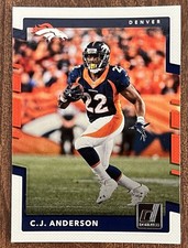 c.j. anderson denver broncos 2017 panini-donruss football card no. 5