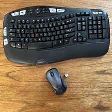 Logitech K350 Wave Keyboard M510 Mouse Wirele...
