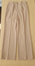 Vintage Basler Sezane Inspired Size 36 Light Tan Wool Trouser Pants Business 