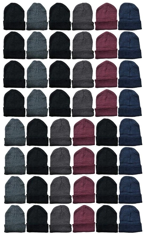 36 PK Yacht & Smith Assorted Colored Unisex Winter Beanies 36 - Hats