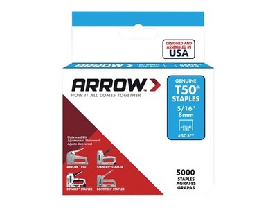 Arrow T50 Heftklammern 8Mm (5/16In) (Bulk Pack 5000) ARRT50516IP