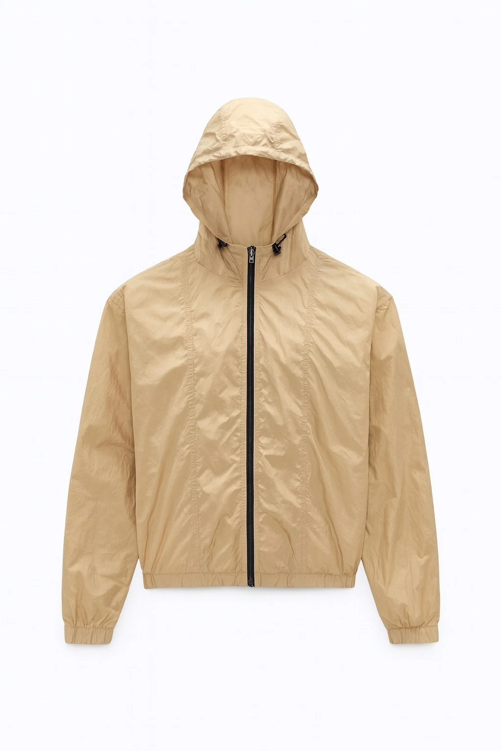 Banana Republic Tan Vented Lined Hooded Lightweight Jacket Mens Size Large