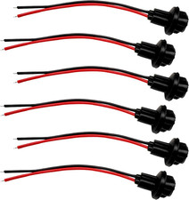 6PCS T10 Extension Harness Plug Connector, Car Instrument 194 Bulb Socket Base w
