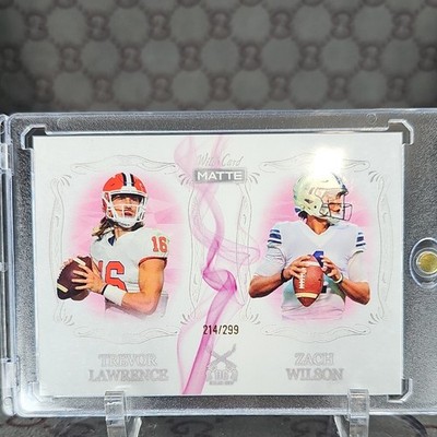 Wild Card MATTE Dueling Guns Trevor Lawrence Zach Wilson #MDG-3 214/299 2021