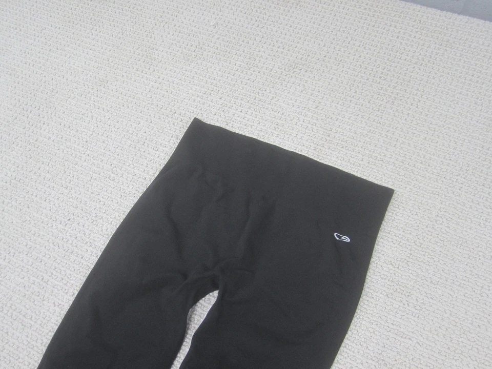 C9 Champion Leggings Mujer Medianos Negros Capri Recortados Sin Costuras Perforados Yoga Foto 2 de 4