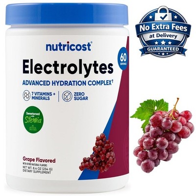 Electrolyte Powder Drink Mix Grape Flavor Zero Sugar 8.4 OZ (234 G) 60 Servings