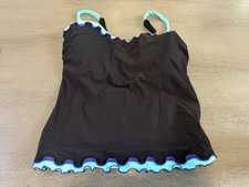 black PROFILE BY GOTTEX swimsuit top tankini size 38D