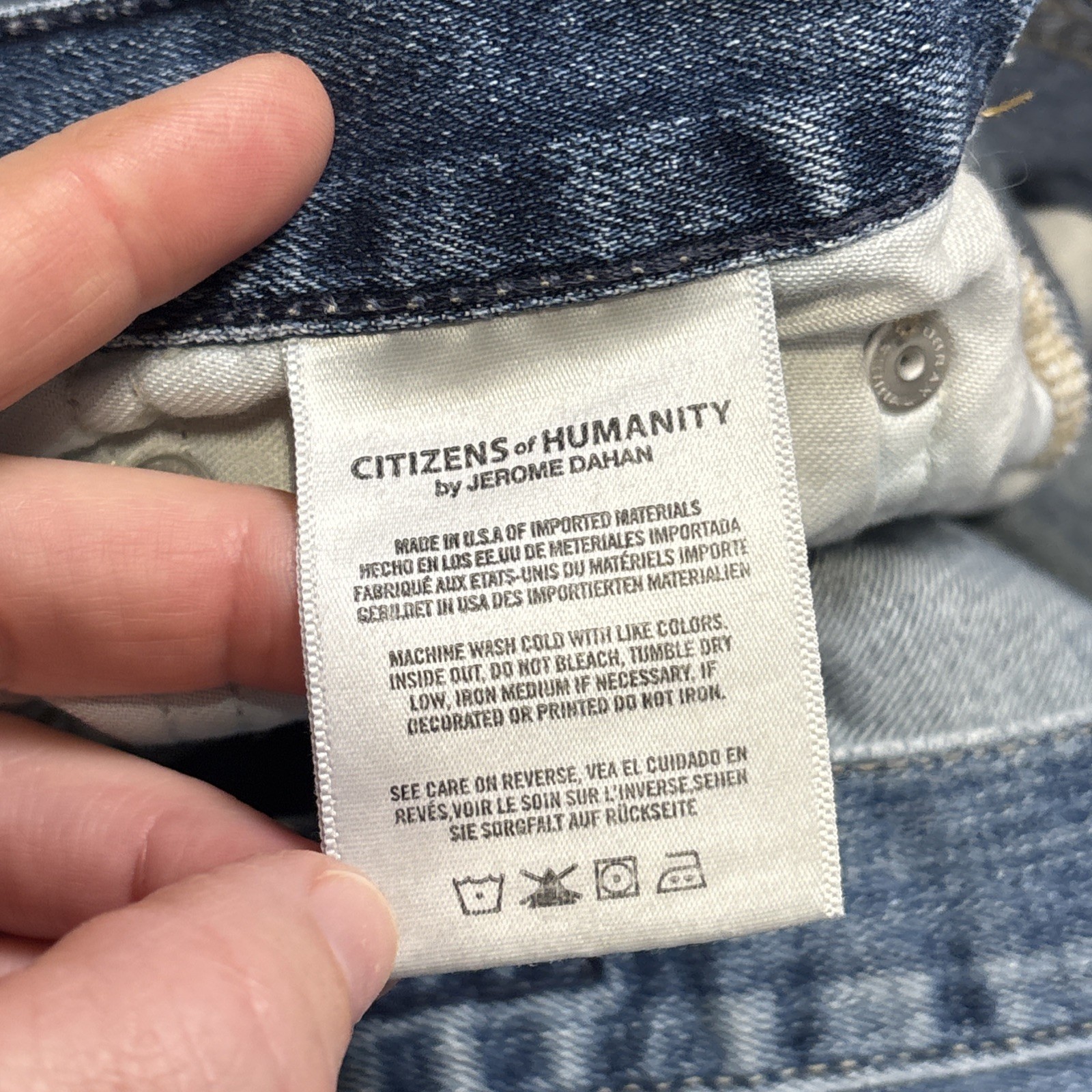 Citizens of Humanity Jeans CoH Men's 38 X 31.5 Perfect Straight Leg Blue Denim - View 7