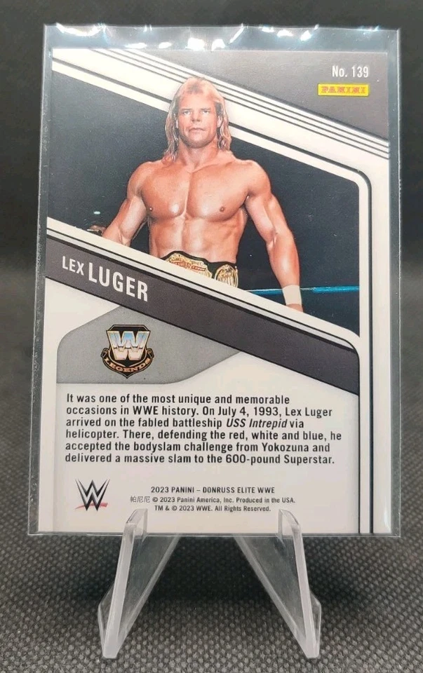 2023 Panini Donruss Elite WWE Status Blue /80 #139 Lex Luger Wrestling Card - Image 2 of 2