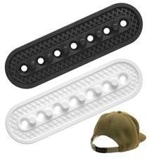 2Pcs Hat Extender, Adjustable Extender for Snap One Size, Black, White