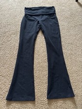 Beyond Yoga Spacedye High Waisted Fold Over Wide Leg Yoga Pants M Darkest Night