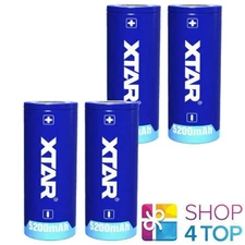 4 Xtar 26650 Protected Battery Rechargeable 3.6V Li-Ion Lithium 5200Mah NEW