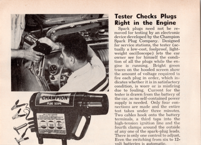 #ad Champion Plug Scope Tester Vintage Print Ad Automobilia Bamp;W 1950s $7.49