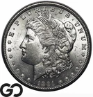 1891 Morgan Silver Dollar Coin, Lustrous Choice BU++ Better Date