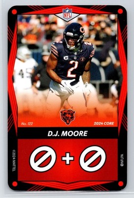 D.J. Moore 2024 UNO Elite Core Edition - Red #122 Chicago Bears