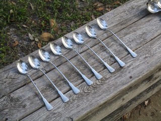 8 Oneida Community PATRICK HENRY Satin Stainless Flatware ICED TEA SPOONS
