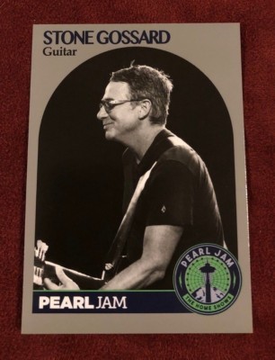 PEARL JAM Seattle Baseball Card - Stone Gossard 4 b&w - 2018 safeco home shows