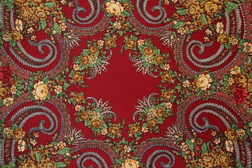 Russian Shawl Scarf Slavic Ethnic Folk Babushka Floral Scarf Modern Chic Boho - Picture 34 of 35