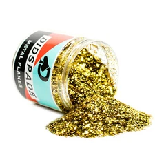 6oz Classic Gold 0.025 Gold Metal Flake - Solvent Resistant Glitter