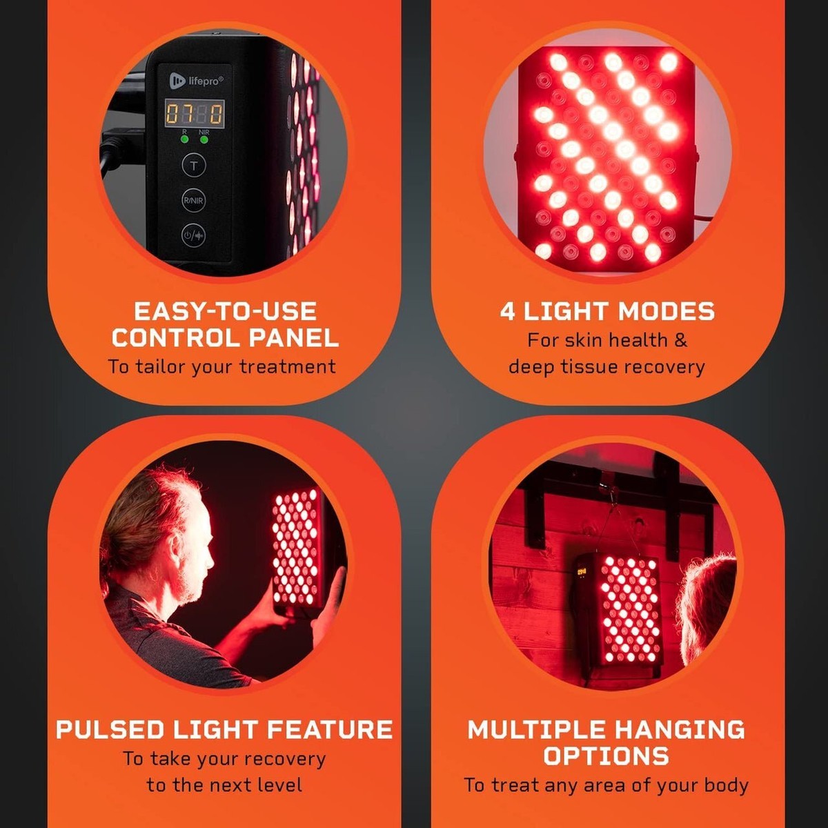 LifePro Red Light Therapy Belt - Infrared Muscle Relaxation - View #2