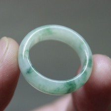 Size 10 1/4 CERTIFIED Natural Grade A Beautiful Green Jadeite Jade Ring R270