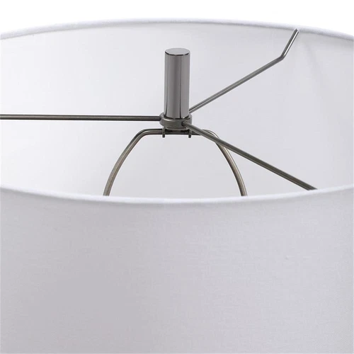 Uttermost Everard Traditional Porcelain Iron and Fabric Table Lamp in Blue - Picture 5 of 8