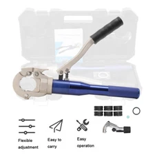 Hydraulic Copper Press Tool with 1/2",3/4" & 1" Jaw Copper Pipe ProPress Crimper