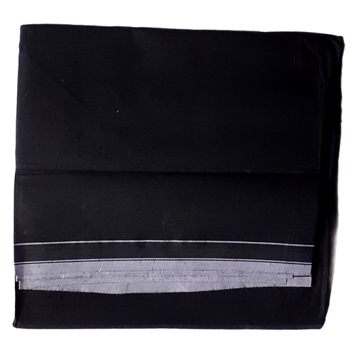 Black Colour Men's Sarong Lungi Dhoti Swimwear Nightwear 100% Cotton Free Ship - Picture 6 of 7