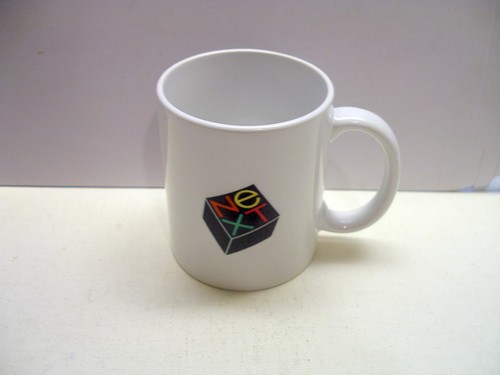 NeXT Computer Logo White Handle Mug - Small Logo 2-sided - 第 1/1 張圖片