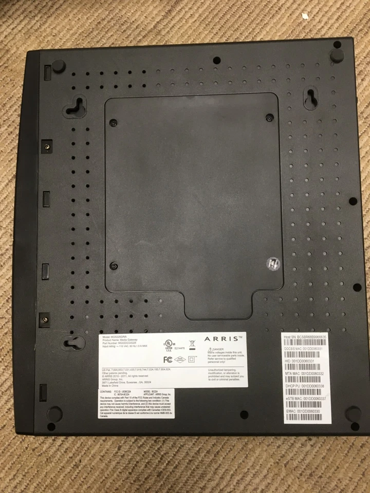 Arris MG5225G/NA Media Gateway Modem, eSATA, USB - Image 3 of 4