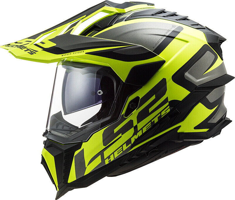 CASCO MOTO LS2 ENDURO STRADALE LS2 EXPLORER IN FIBRA MX701 FLUO TAGLIA L