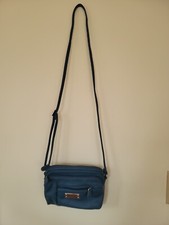 MultiSac Crossbody Blue Leather Purse Handbag
