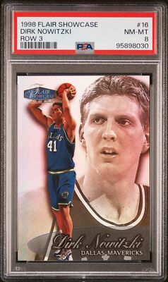 1998 FLAIR SHOWCASE ROW 3 #16 DIRK NOWITZKI ROOKIE RC PSA 8 | eBay
