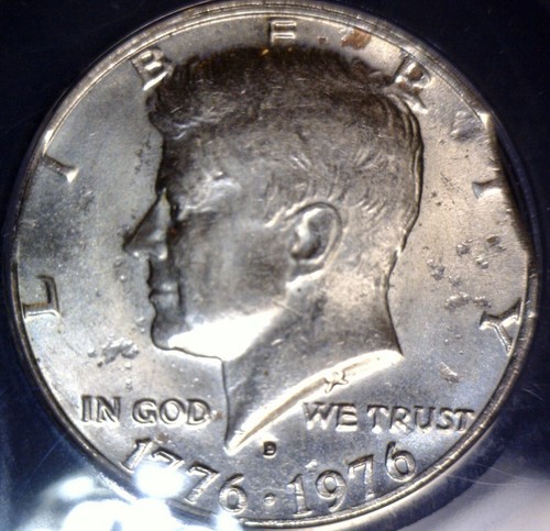 1976d ERROR ANACS MS63 DBL Clip +STRK Thru DEBRIS Kennedy Half Dollar CH BU Coin - Picture 4 of 12