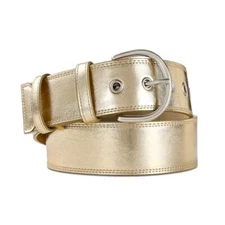 Wide Gold Belt for Women Belts with Gold Buckle Waist Belt for Dresses Jeans