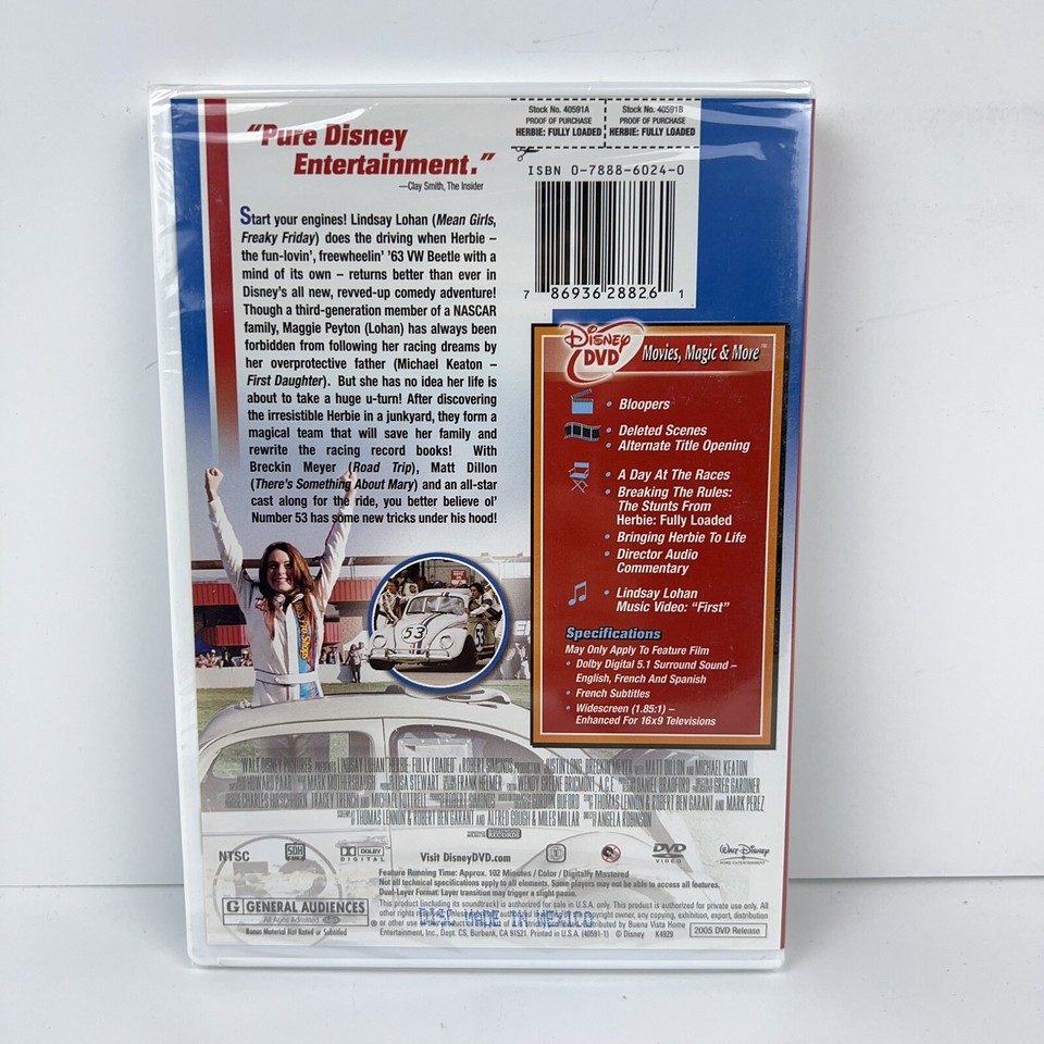 Herbie Fully Loaded (DVD, 2005) Lindsay Lohan 786936288261 eBay