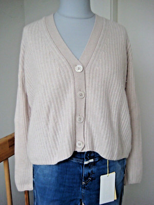 Kaschmir-Strickjacke von Darling Harbour,  Gr. L - 100 % Kaschmir -  hellbeige