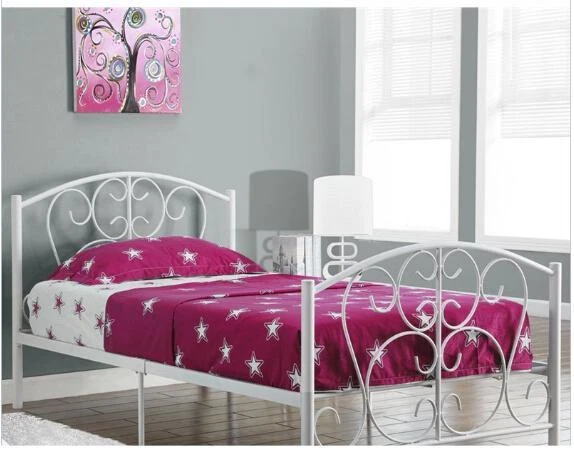 3ft Single Classic Metal Bed Frame in White or Pink with Mattress Options