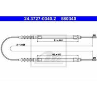 ATE Handbremsseil Bremsseil Hinten FüR Fiat Ducato Pritsche/Fahrgestell