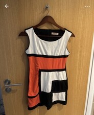 Women’s Girl’s Geometric Box Pattern Sleeveless Crew NeckBodycon Sexy Cute Dress