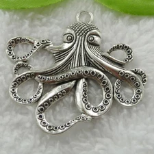 Free Ship 24 pcs tibet silver octopus charms pendant 59x56mm B817