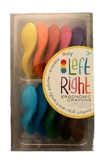 OOLY Left Right Ergonomic Crayons Set of 10 Polymer Erasable NEW Crayons Age 3+