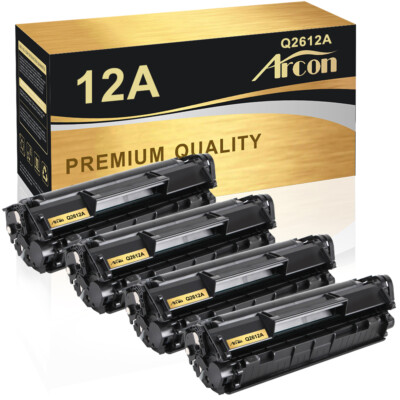 4x Q2612A 12A Toner Cartridge For HP LaserJet 1010 1020 1022n 1022nw 3050 3052