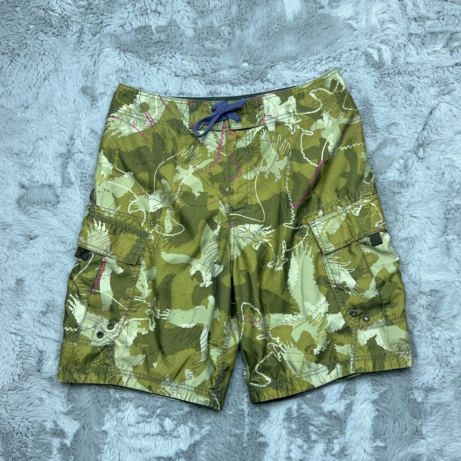 American Eagle Shorts Mens 32 Camouflage Eagle Quick Dry Board Swim