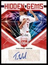 Thad Ward Rookie Card 2019 Elite Extra Edition Hidden Gems Autographs Red #28 