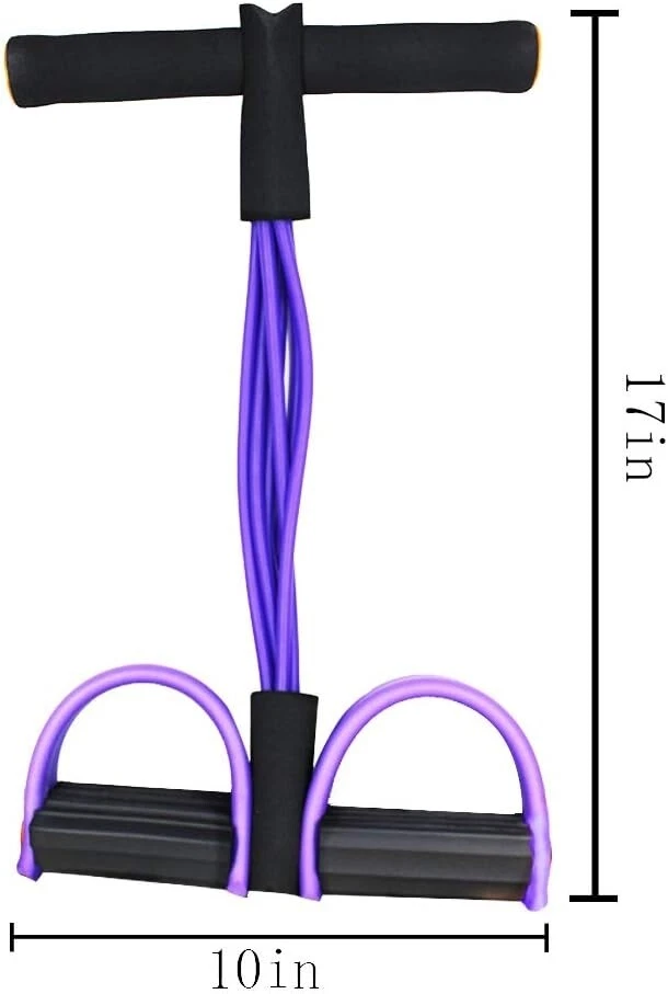 Трубка сопротивления для упражнений с большими противоскользящими педалями, 4 трубки эластичная тяга Ro - Изображение 4 из 4
